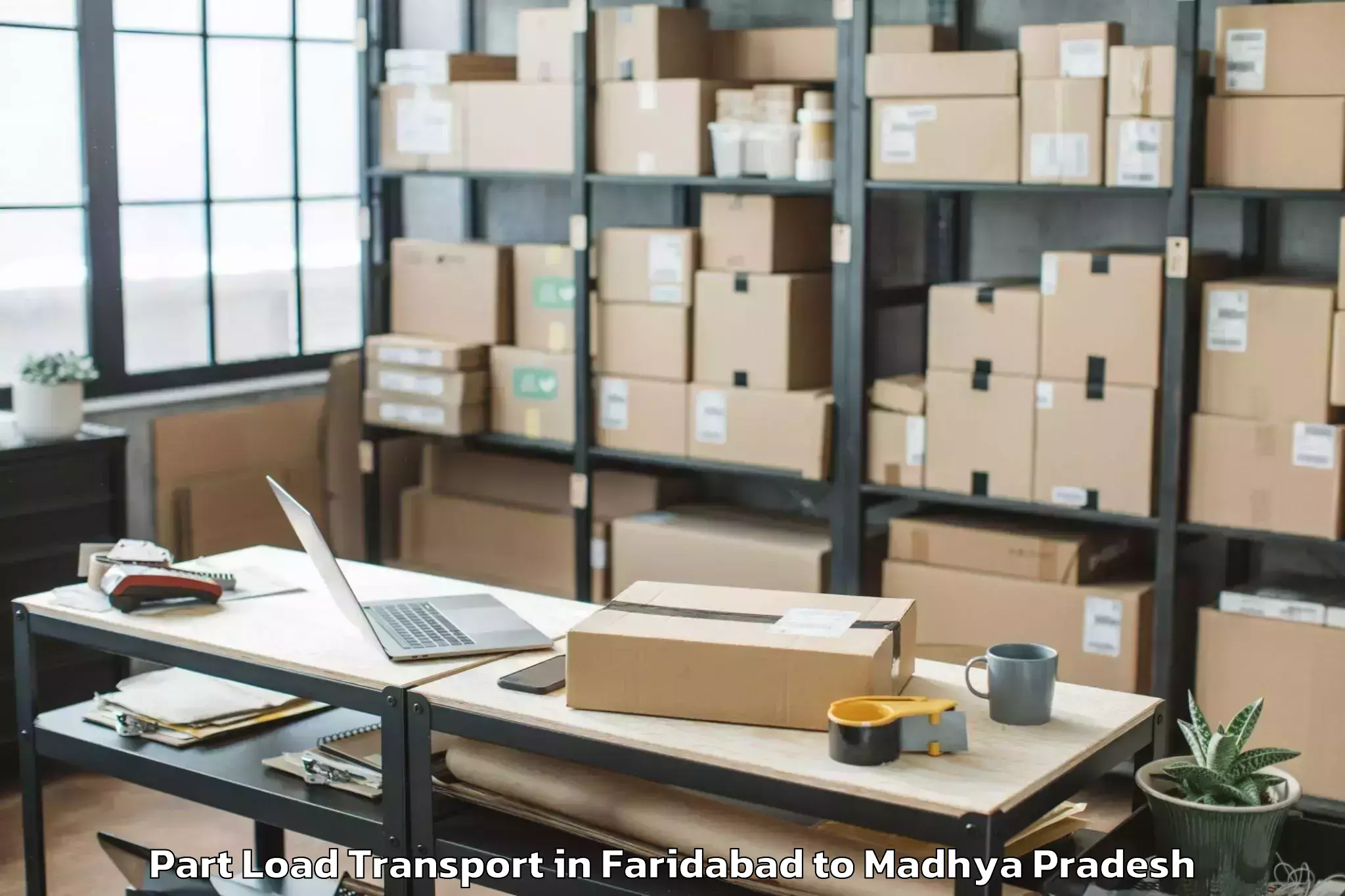 Top Faridabad to Kolaras Part Load Transport Available